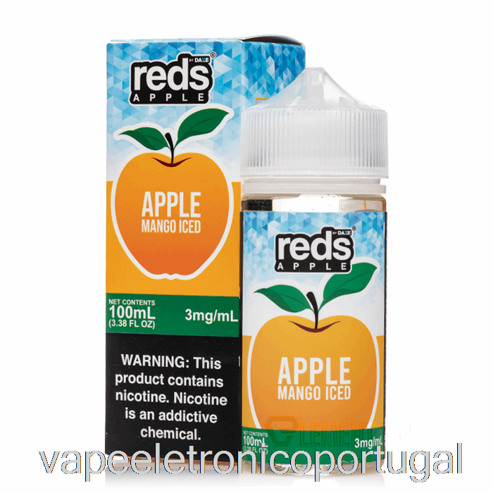 Vape Eletronico Iced Mango - Suco Eletrônico De Maçã Vermelha - 7 Daze - 100ml 0mg